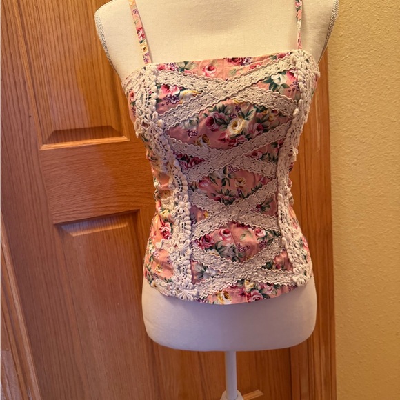 Deb Tops - Deb Pink Bustier Camisole Sleeveless Top